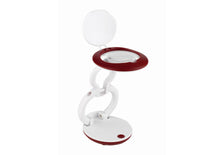 Load image into Gallery viewer, Compact and foldable LED magnifier, with red and white casing
