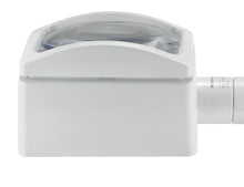 Load image into Gallery viewer, White, domed rectangular magnifier, with rectangular base
