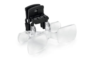 MaxDETAIL, double-lens magnifying system clip on for spectacle wearers 