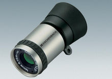 Load image into Gallery viewer, Silver cylindrical monocular with black eye-piece and Eschenbach logo printed onto silver housing.
