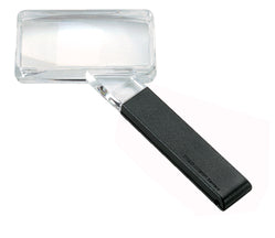 Rectangular magnifier with black handle 