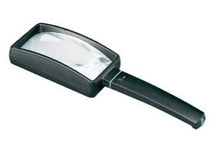 Load image into Gallery viewer, Rectangular magnifier with black casing and handle
