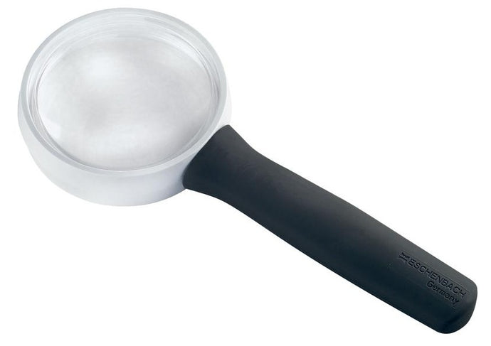 Circular magnifier with matt black handle 