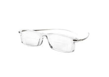 Load image into Gallery viewer, Bifocal frame with clear front and gun-metal temples
