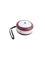 Load image into Gallery viewer, Compact and foldable LED magnifier, with red and white casing, folded into circular compact form
